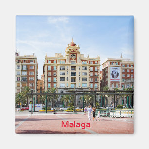 Malaga. View of the city center Magnet