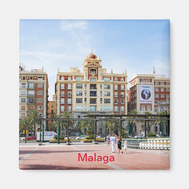 Malaga. View of the city center Magnet (Front)