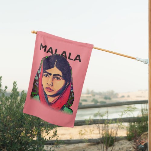 Malala Yousafzai Inspirational Feminist Art House Flag