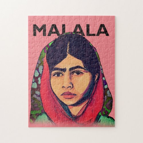 Malala Yousafzai Inspirational Feminist Art Jigsaw Puzzle