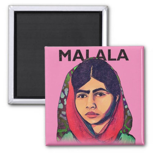 Malala Yousafzai Inspirational Feminist Art Magnet