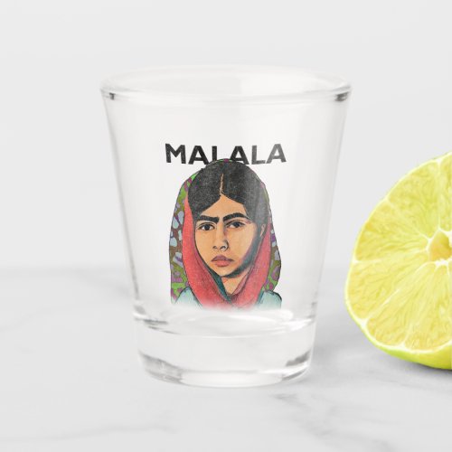 Malala Yousafzai Inspirational Feminist Art Shot Glass