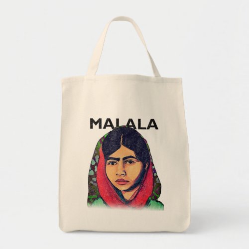 Malala Yousafzai Inspirational Feminist Art Tote Bag