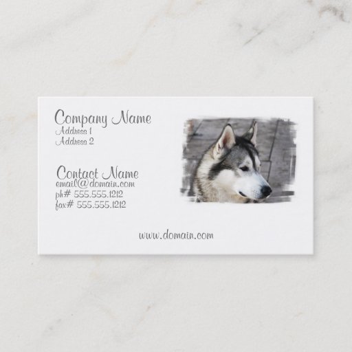 Customizable Malamute Business Card