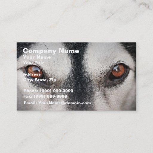 Customizable Malamute Dog Brown Eyes Business Cards