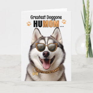 Malamute Dog Greatest HuMOM Mother's Day Holiday Card