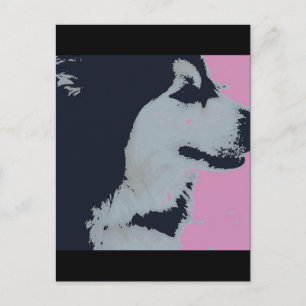 Malamute Dog Pop Art Postcard