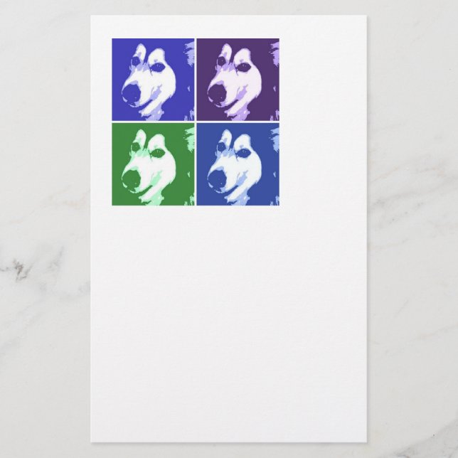 Malamute Dog Stationery (Front)