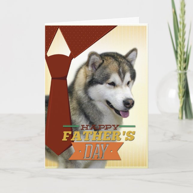 Malamute Father's Day Card (Front)