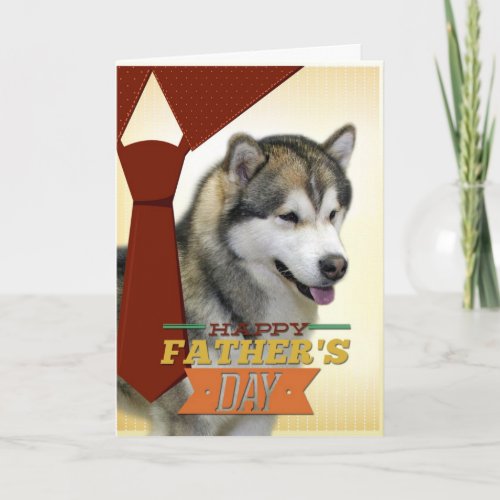 Malamute Fathers Day Card