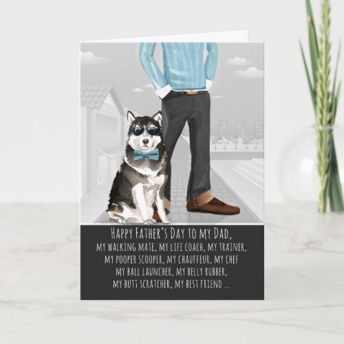Malamute from the Dog Fathers Day Funny Card