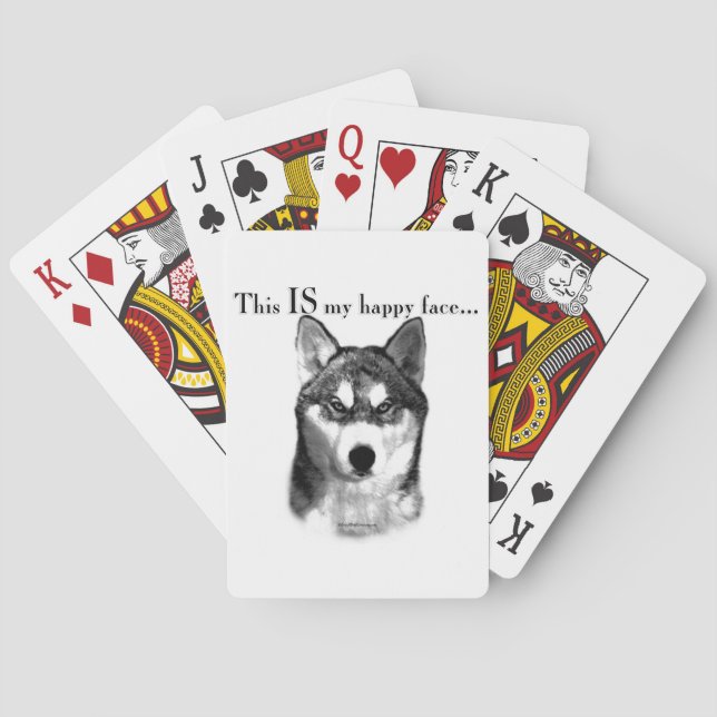 Malamute Happy Face Poker Cards (Back)