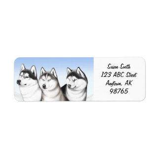 Malamute Husky Dogs Customizable Label