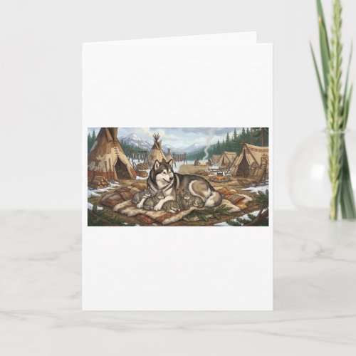 Malamute Mother "Mother's Day Card" Version 2  Holiday Card