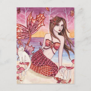 Malana - Autumn Mermaid Postcard