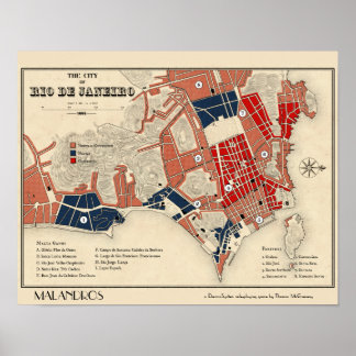 Malandros Rio de Janeiro poster map