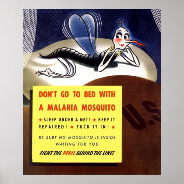 Malaria Mosquito Poster (Front)