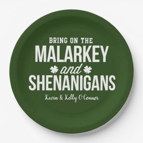 Malarkey  Shenanigans Custom Paper Plates