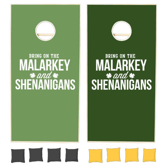 Malarkey & Shenanigans Irish St. Patrick's Day Cornhole Set (Set)