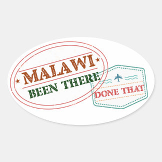 Malawi Been There Done That Oval Sticker