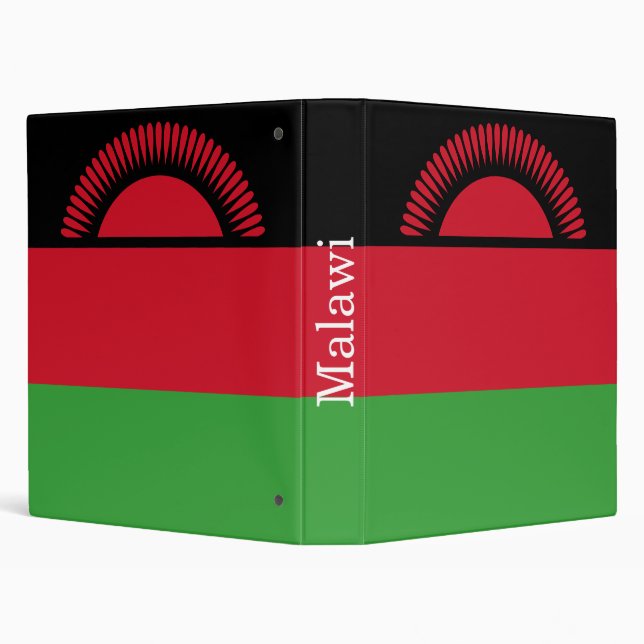 Malawi Flag 3 Ring Binder (Background)