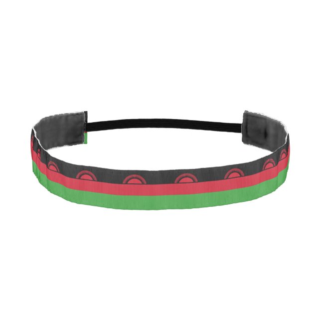 Malawi Flag Athletic Headband (Front)