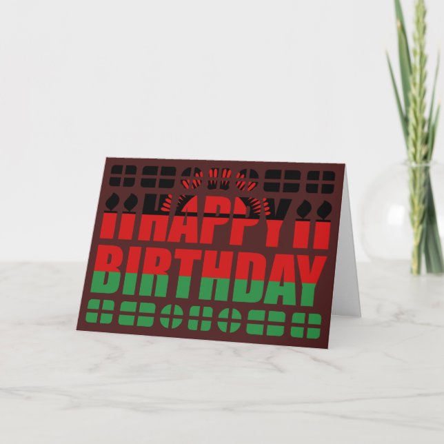 Malawi Flag Birthday Card (Front)