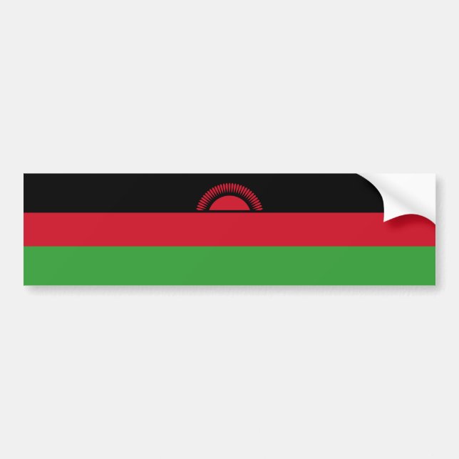 Malawi Flag Bumper Sticker (Front)
