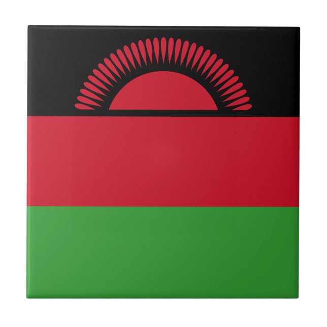 Malawi Flag Ceramic Tile (Front)