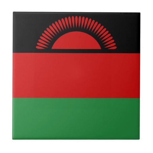 Malawi Flag Ceramic Tile