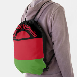 Malawi flag drawstring bag