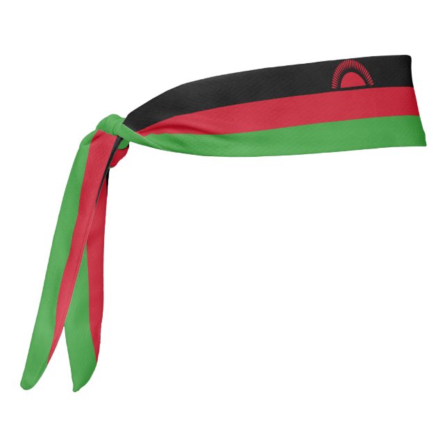 Malawi Flag Elegant Patriotic Tie Headband (Rotate 270)