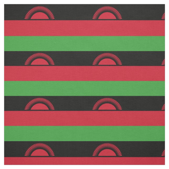 Malawi Flag Fabric (Swatch)