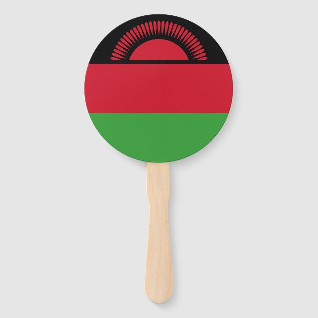 Malawi Flag Hand Fan (Front)
