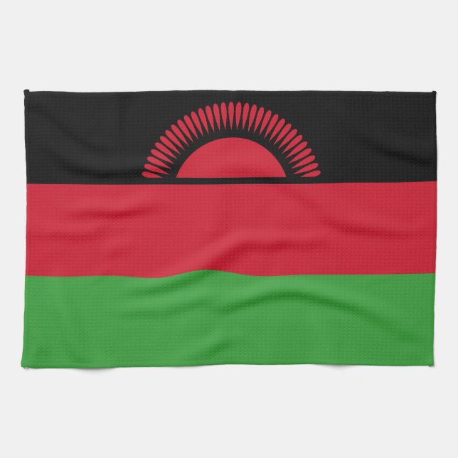 Malawi Flag Kitchen Towel (Horizontal)