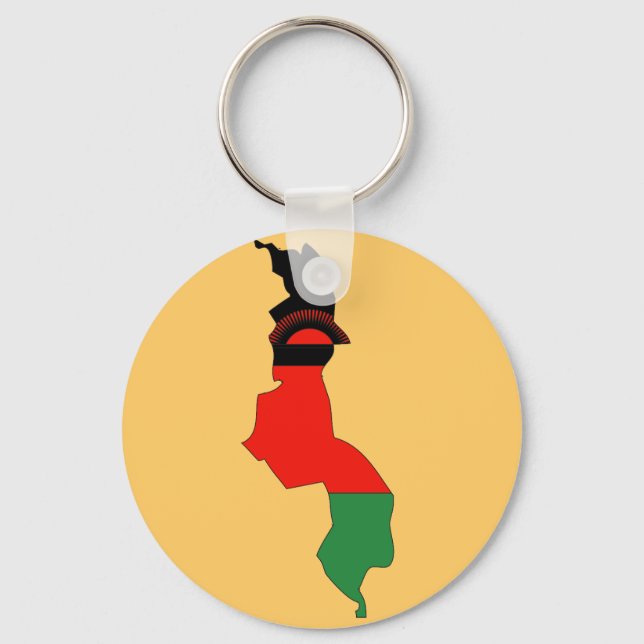 Malawi flag map keychain (Front)