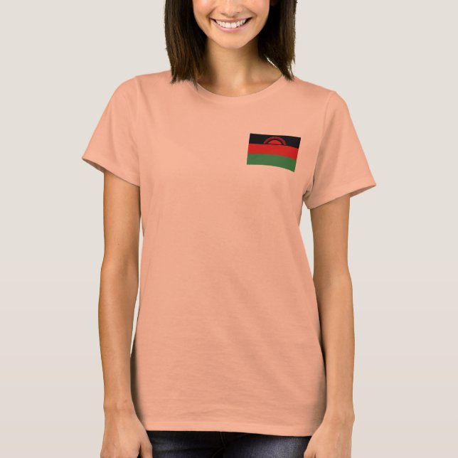 Malawi Flag + Map T-Shirt (Front)