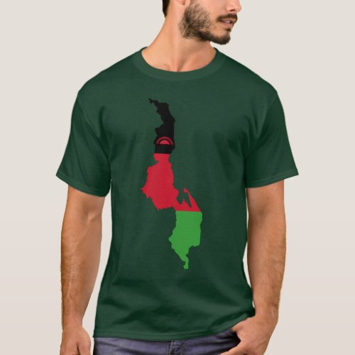 Malawi Flag Map T_Shirt