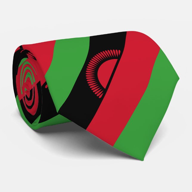Malawi Flag Neck Tie (Rolled)