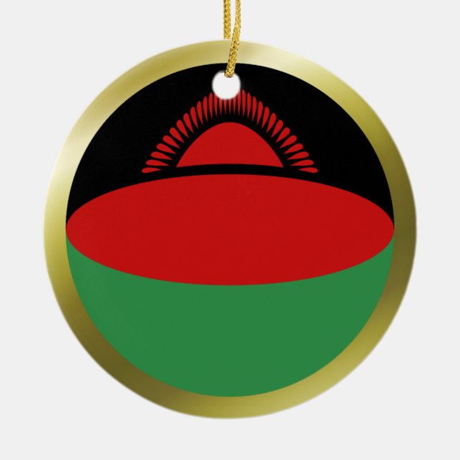 Malawi Flag Ornament (Front)
