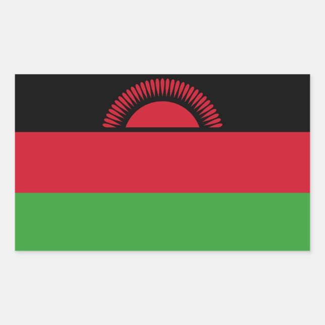 Malawi Flag Rectangular Sticker (Front)