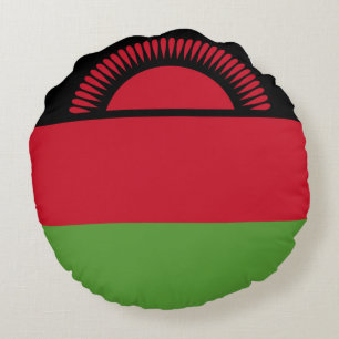 Malawi flag round pillow