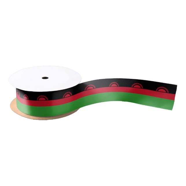 Malawi Flag Satin Ribbon (Spool)