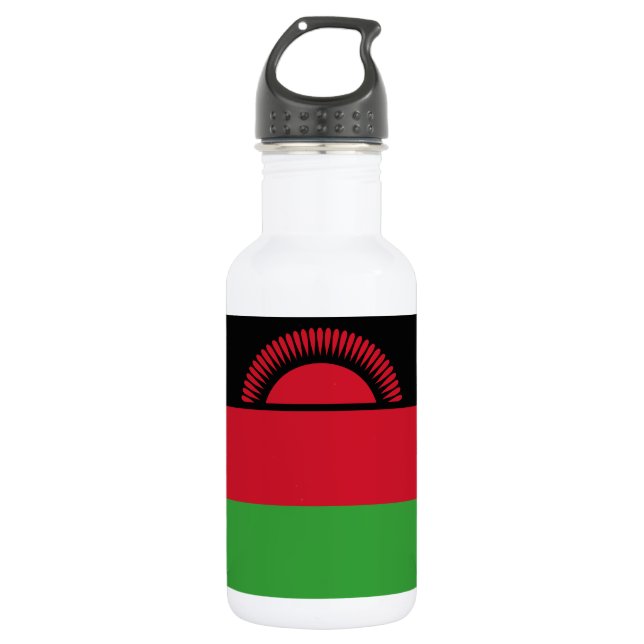 Malawi Flag Stainless Steel Water Bottle (Front)