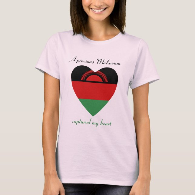 Malawi Flag Sweetheart T-Shirt (Front)