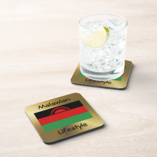 Malawi Flag+Text Coaster