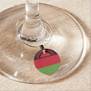 Malawi flag wine charm
