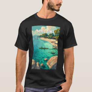 Malawi Illustration Travel Art Vintage T-Shirt
