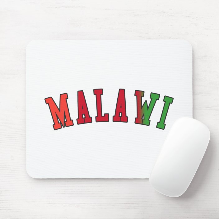 Malawi in National Flag Colors Mousepad