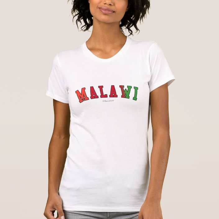 Malawi in National Flag Colors Shirt
